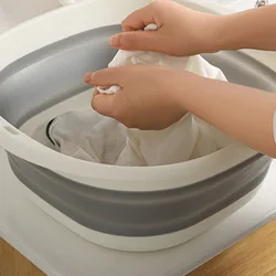 Folding Basin Kitchen Small Items Camping Supplies Housewares Household Cleaning Foldable Laundry Tub Bowl for Washing Durables