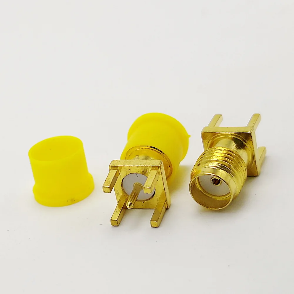 5 pole SMA Female connector Square welding pins with protection cap 10pcs/lot