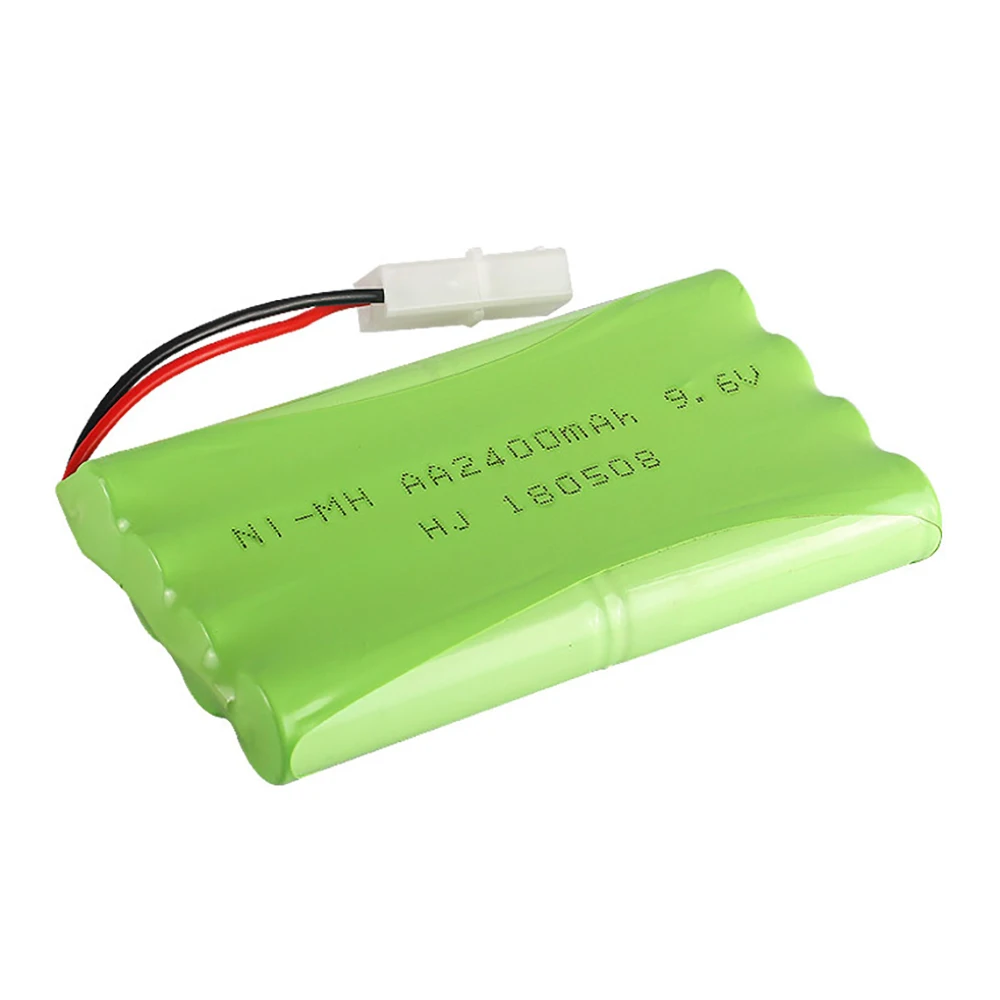 おもちゃの車のリモコン用の充電式バッテリー,9.6v,2400mah,2 in1リモコン用のUSB充電器付き,ボート用の電車のロボット,リチウム電池700MAh,9.6v