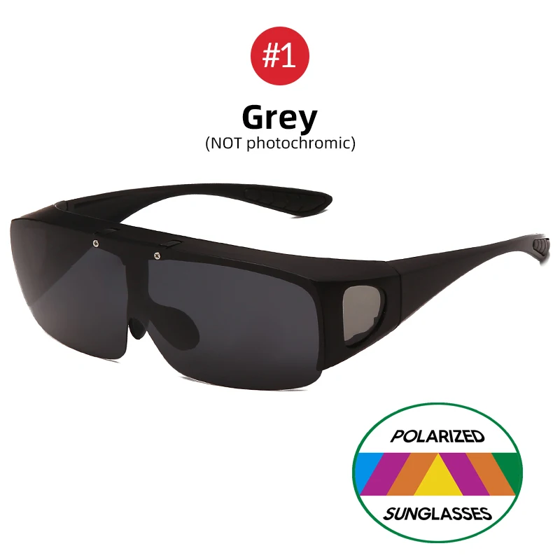 VIVIBEE Flip Up Polarisierte Fit Über Brille Sonnenbrille Männer Fahren UV400 Photochrome Angeln Schutzbrille Outdoor Frauen
