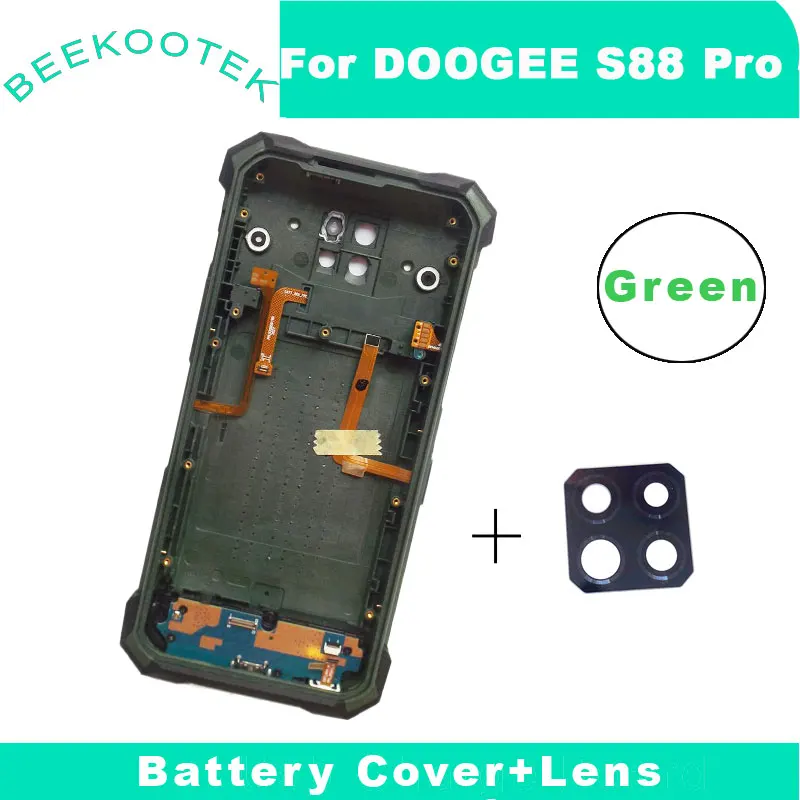 Original For Doogee S88 Pro Battery Back Cover Housing Case With NFC Wireless Usb Board Fingerprint Button Cable+Rear Camera Len