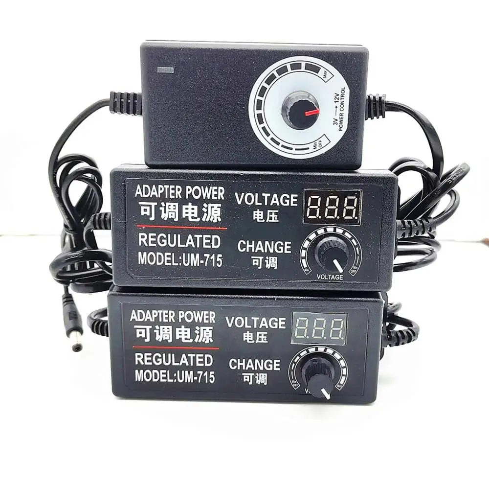

Power Supply Adapter Adjustable AC to DC 220V To 3V 6V 9V 12V 24V Power Supply 3 12 24 V Lighting Transformers Display Screen