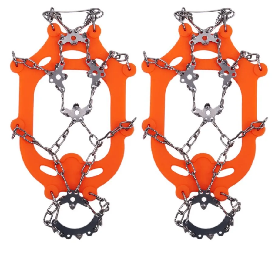 

18 Teeth Anti-Skid Crampons Ice Fishing Snowshoes Winter Walking Crampons Gripper Spike Shoes Non-slip Shoe Covers