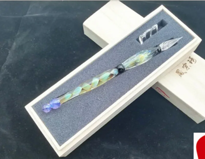 

Chinese Style Stationery Pen Calligraphy And Painting Cartoon Color Ink Color Test Glass Dip Pen