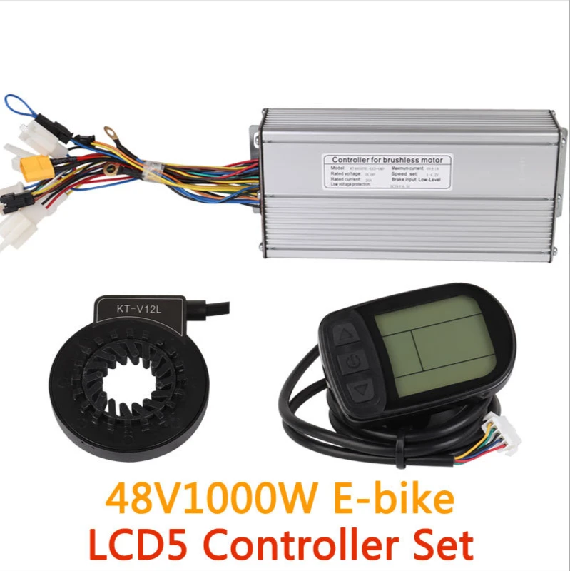 

48V 1000W Electric Vehicle Controller LCD Meter LCD5 Power E-bike Conversion Kit