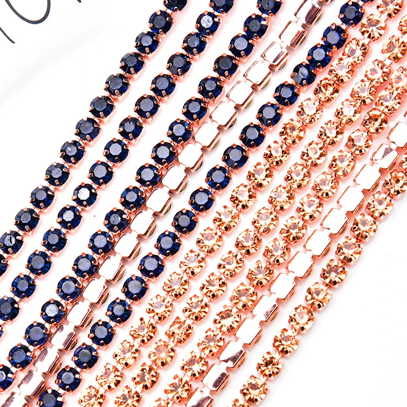 โซ่โลหะประดับคริสตัลรูปกรงเล็บ - Nail Art Rose Gold บทวิจารณ์และราคา