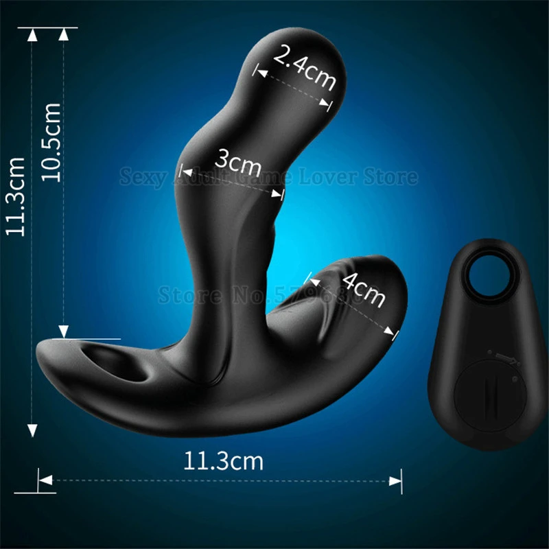 360° Rotating Prostate Massager Scrotum Anal Vibrator Treatment Prostatits Remote Control Butt Plug Erotic Sex Toys For Man Gay