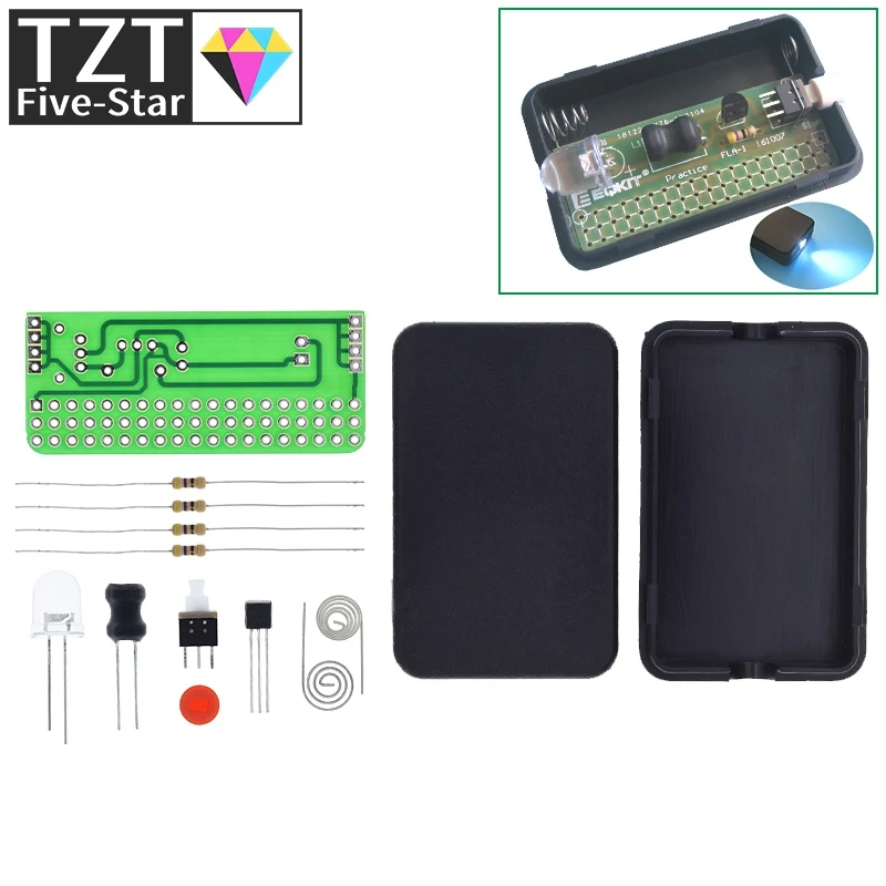TZT 1/3PCS Großhandelspreis 1 Set FLA-1 Einfaches Taschenlampen-Kit DIY-Modul 1,5V 55x35x11,5mm Präzise für DIY-Kits – Detail 7