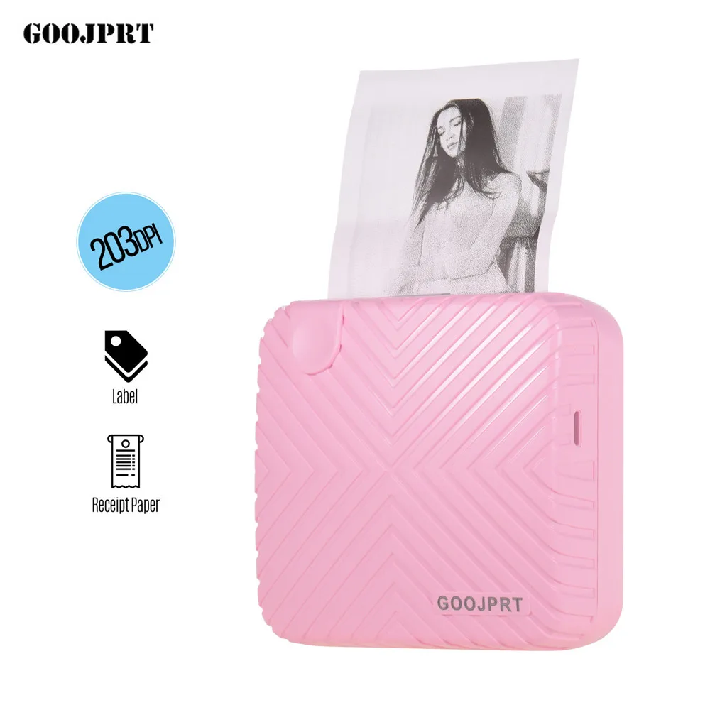 Imagem -01 - Goojprt p6 Mini Impressora de Fotos Impressora de Bolso Portátil Térmica Notas Etiqueta Impressora Bluetooth para o Telefone Móvel goojprt p6 mini impressora de fotos impressora de bolso portatil termica notas etiqueta impressora bluetooth para o telefone movel 01