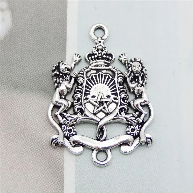 4pcs/lot Alloy Connector Antique Retro Football Sign Pendant Charms Necklace Bracelet Religious Jewelry Fine Gifts Crafts 51240