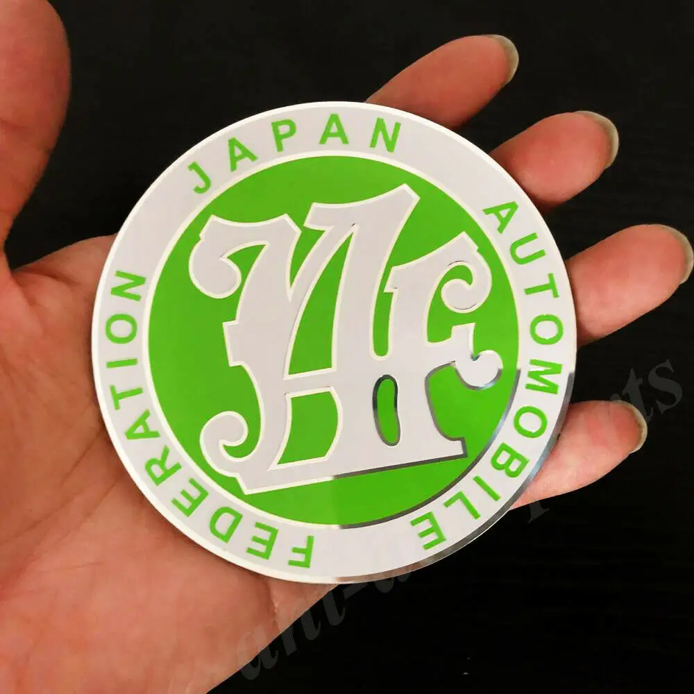 

Metal Green JAF Japan Automobile Federation JDM Trunk Car Emblem Badge Sticker