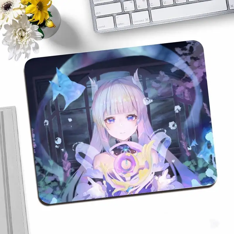 Anime Genshin Impact Sangonomiya Kokomi Laptop Gaming Mice Mousepad Desktop Mousepad Gaming Small Mouse Pad 25X20CM Keyboard Mat