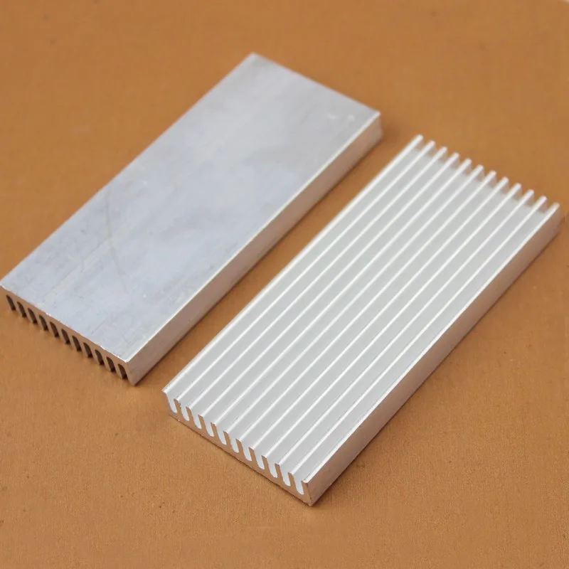 2 Pieces lot 100mm x 45mm x 10mm Aluminum Heatsink Radiator For Chip LED Computer Cooler