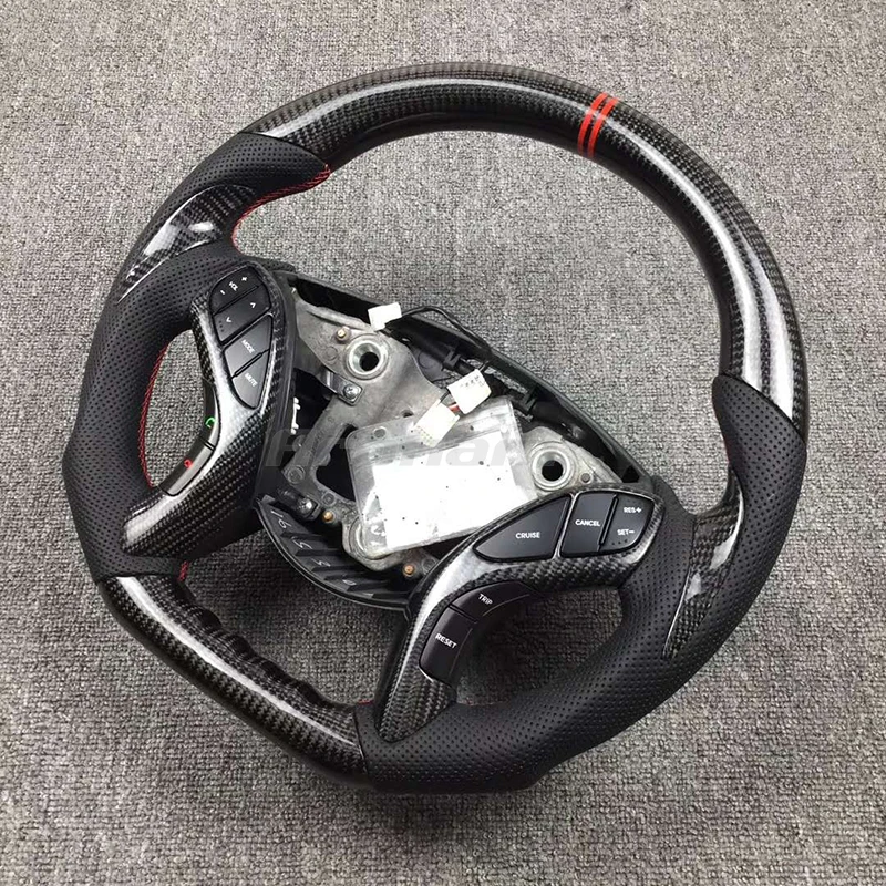 High Quality Carbon Fiber Leather Steering Wheel For Hyundai Verna Solaris Elantra Santana With Factory Price