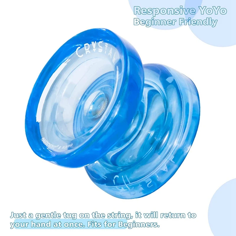 MAGICYOYO K2 Plus Crystal Responsive Yoyo,Dual Purpose Yo-Yo With Replacement Unresponsive Bearing For Intermediate