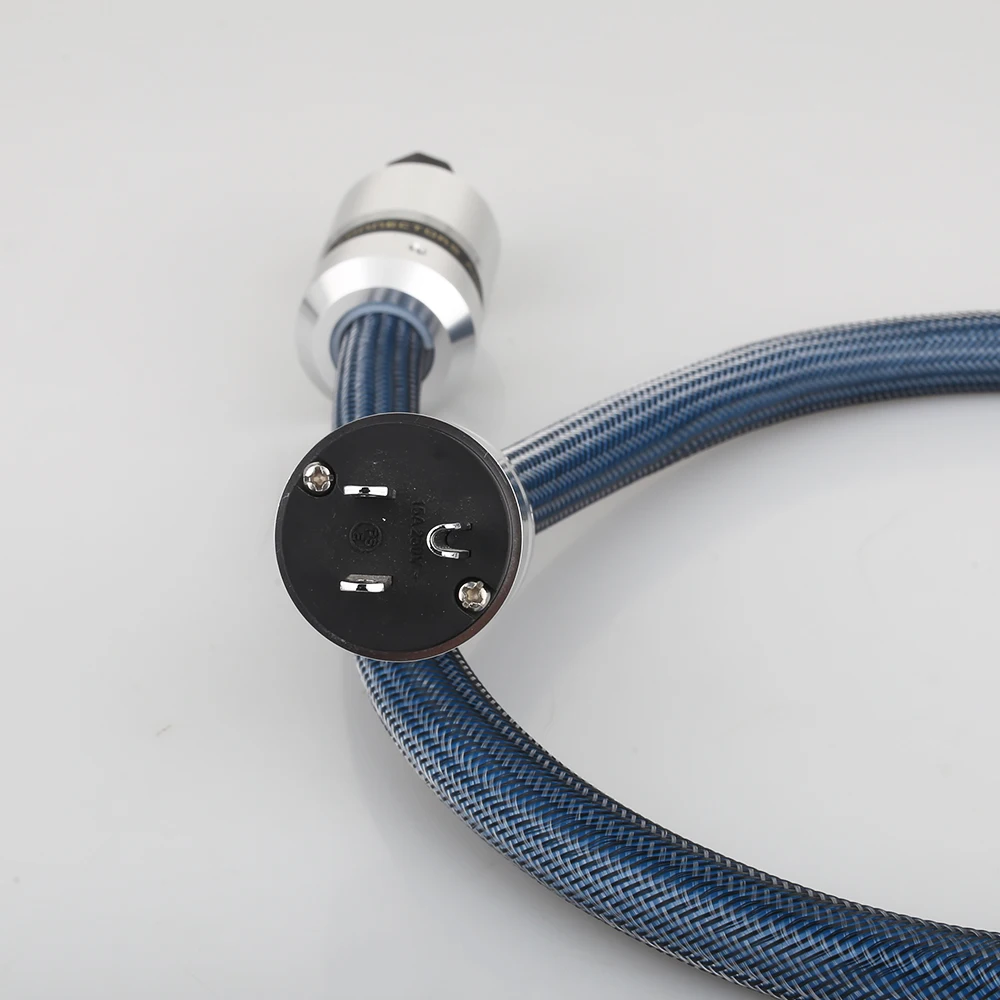 Audiocrast-Cable de alimentación de Audio Hifi Chapado en plata, alta calidad, P112 + DW15, con enchufe estadounidense