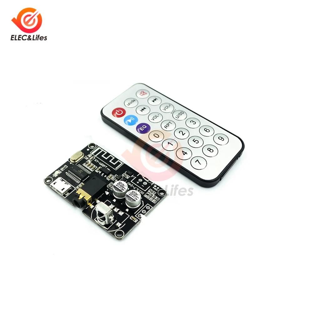 USB Bluetooth 5.0 MP3 Lossless decoder board Bluetooth Stereo Audio Receiver board Wireless remote control music player module