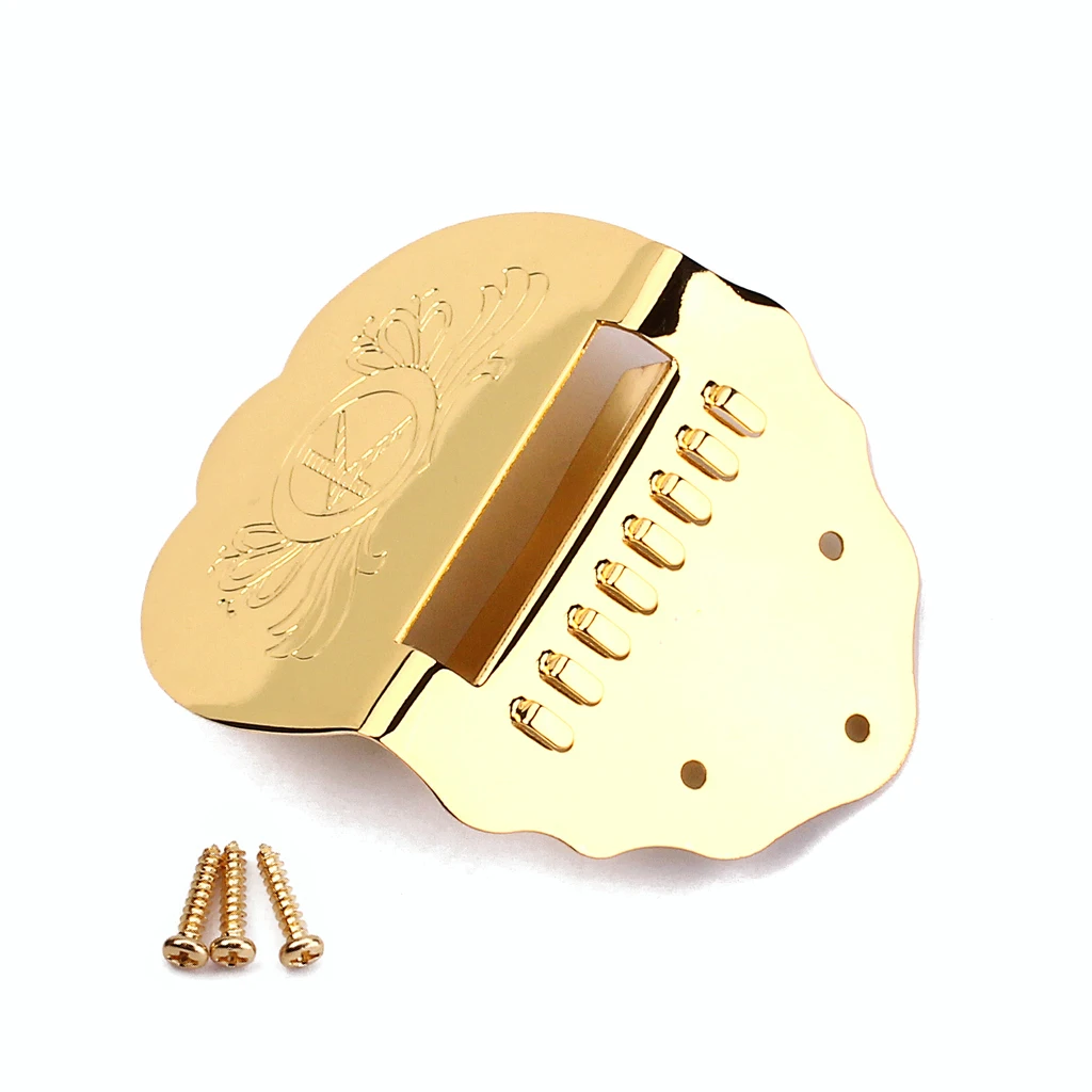 Vinatge Mandolin Gold  Tailpiece FOR Mandolin Tailpiece W/Screws