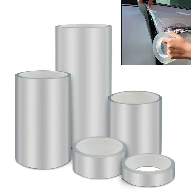 

Нано-защита для края автомобильной двери, боковая защита, задний бампер, автомобильная прозрачная защита от царапин, прозрачная защитная полоса, пленка, наклейка