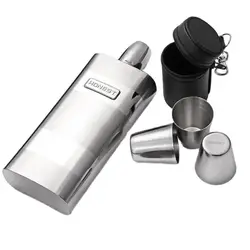 17 Oz Large HONEST 304 Stainless Steel Big Hip Flask Set With Small Cup Funnel Wine Jug Portable Big Water Bottle 205mm*83mm