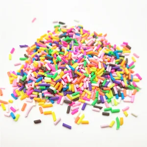 50g/lote Sprinkles delgados largos Cilíndricos Candial Polímero Cadera Colorida para artesanías de bricolaje Tiny Plastic Klei Accesorio 12 Mejores Polymer de Polymer Sprinkles - №5