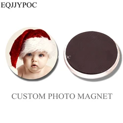 10PCS DIY Personal Custom Fridge Magnet  Love Photo Couple Baby Pet Family logo Glass cabochon 30MM Refrigerator Magnets Sticker
