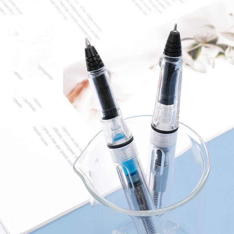 Posture Correction Fountain Pen Transparent White Type Gel Pen School Student Office Ink Pens