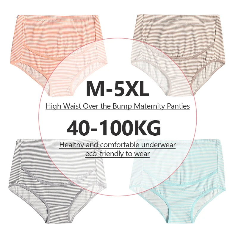 Cotton Panties for pregnant Women Over Bump Maternity Underwear High Waist Pregnancy Pant Panty With Adjustable Elastic Band