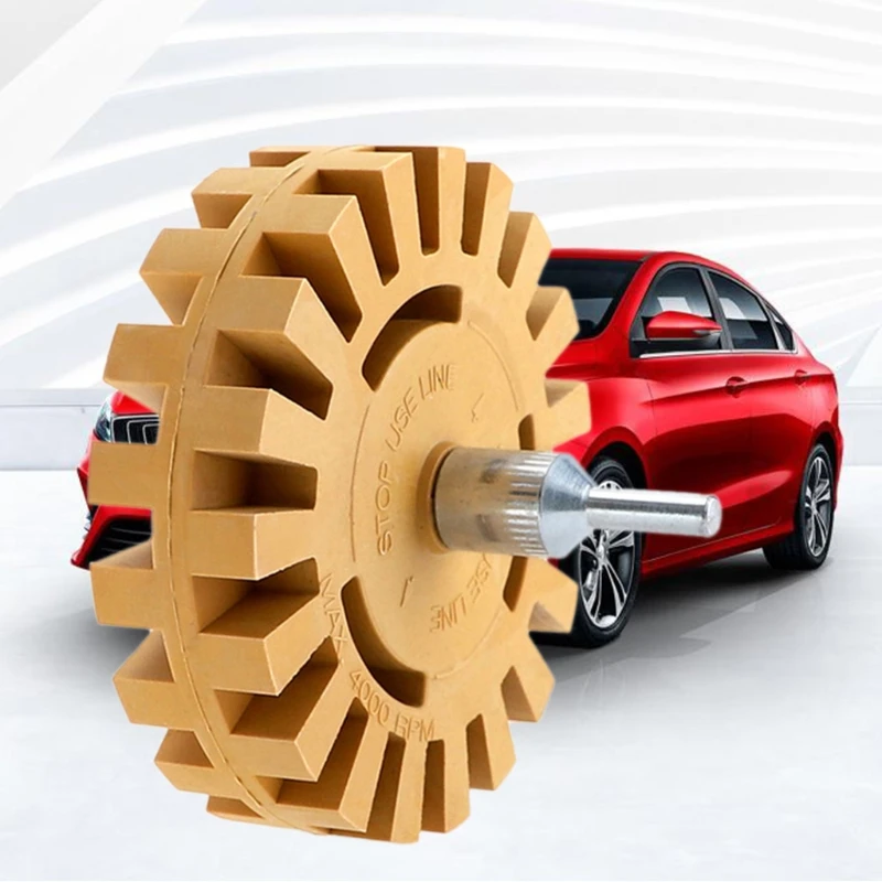 4-inch Rubber Grinding Wheel Quick De-glue Abrasive Disc Rotating Tool Removal Car Stickers and Tape Polishing Wheel