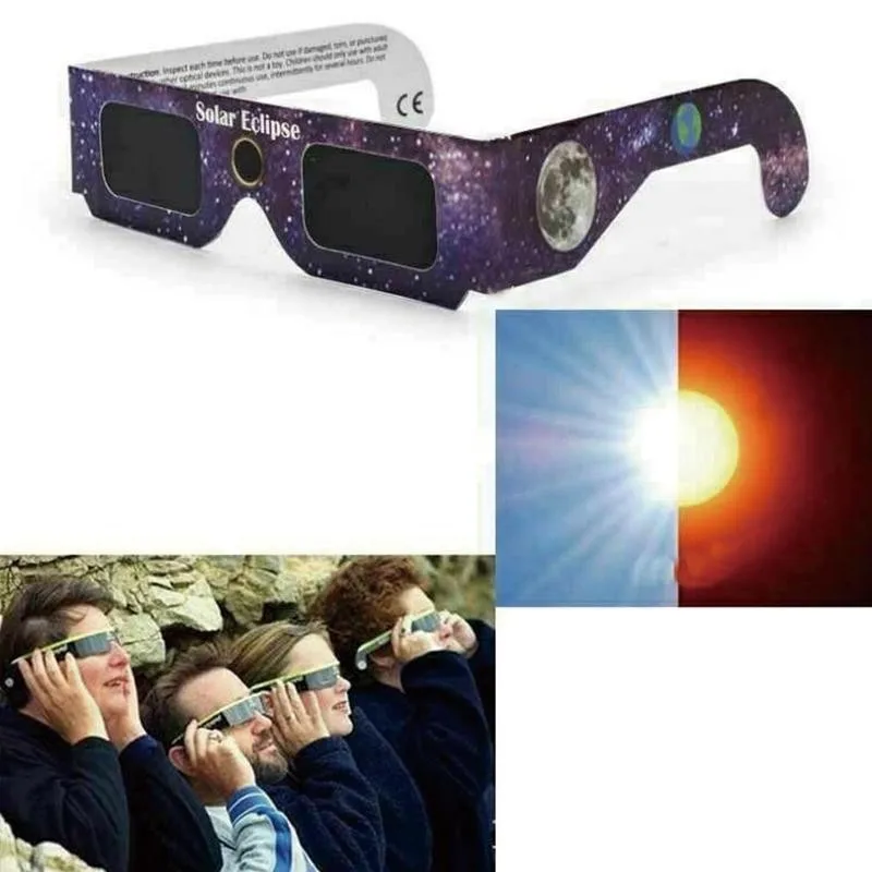 Annular Solar Eclips Paper Solar Eclipse Glasses Random Color Total Solar Eclipse Outdoor Glasses Eclipse Glasses