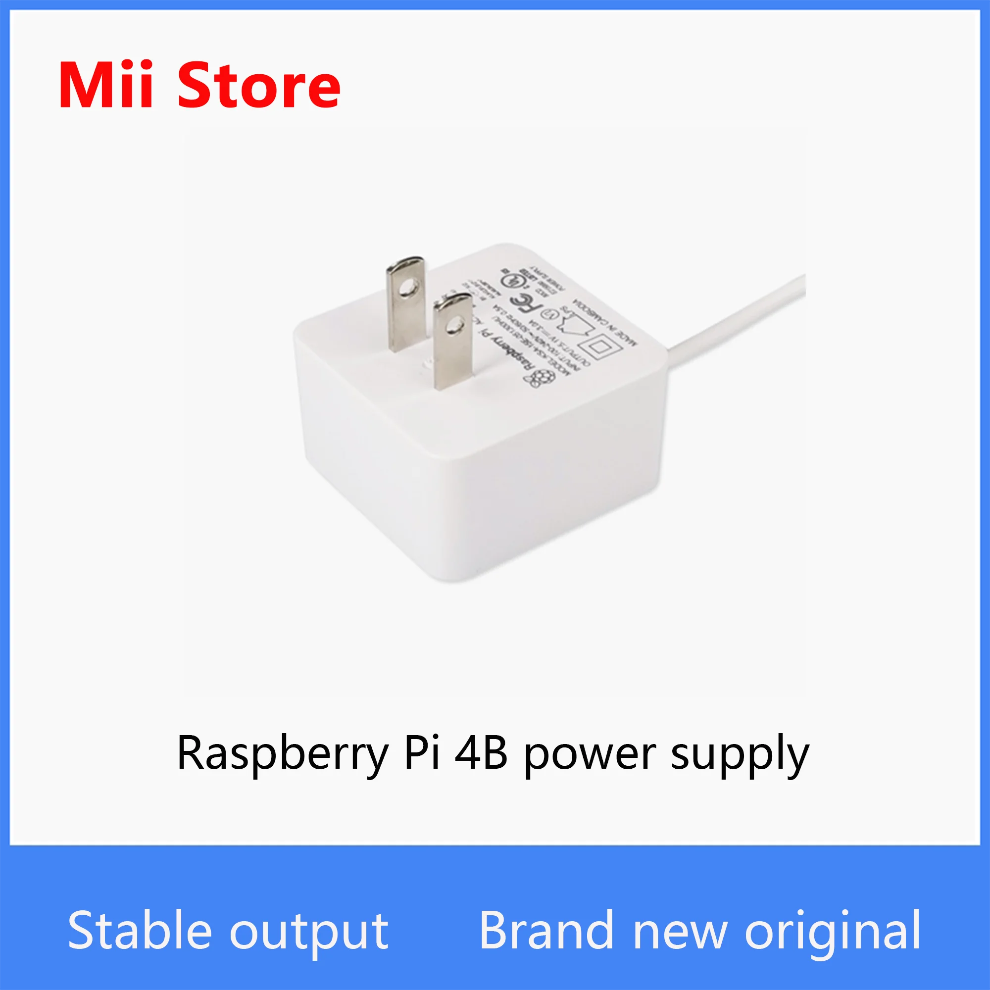 Ban Đầu Raspberry Pi Cấp Nguồn Chính Thức 5V3A Loại C 15W Thích Hợp Cho Raspberry Pi 4B