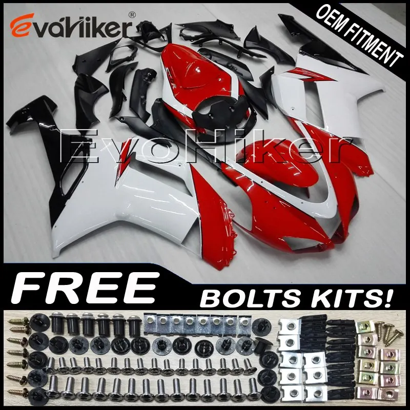 

motor panels for ZX6R 2007 2008 red black ZX 6R 07 08 white ABS plastic motor panels kit