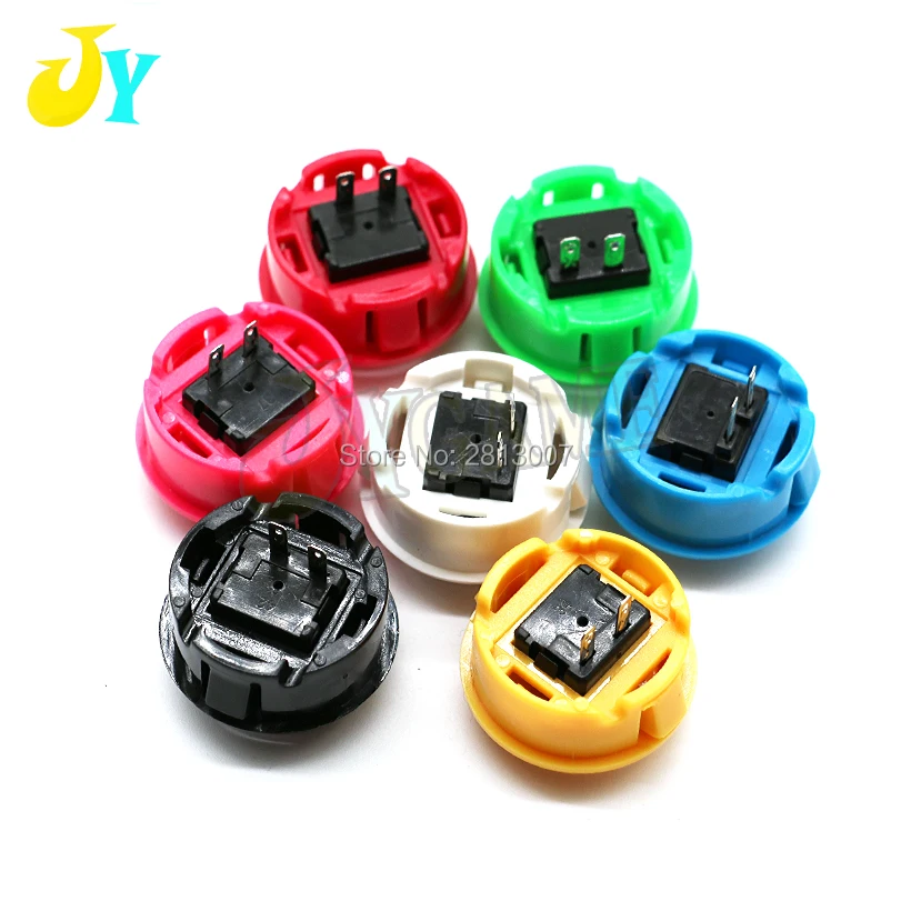 Factory price 50 PCS/lot 30mm Round Push Button Arcade Button With Switch Buttons For DIY Arcade Game Cabinet Arcade controller