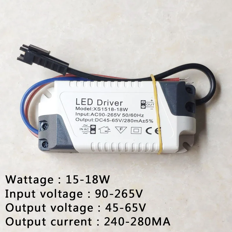 LED Driver 300mA 280mA 3W 5W 12W 15W 18W 24W 30W 36W 50W LED Power Supply Unit AC85-265V Lighting Transformers For LED Lights