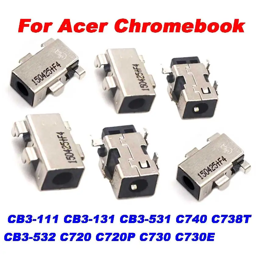 50Pcs New For Acer Chromebook CB3-111 CB3-131 CB3-531 CB3-532 C720 C720P C730 C730E C738T C740 DC Power Jack Connector