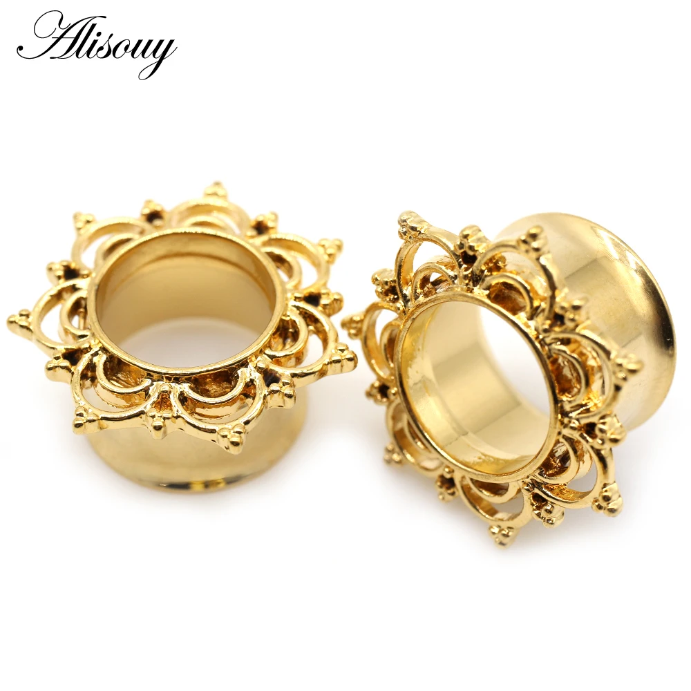 Flower Ear Plugs Tunnel Expanders Stretcher Set