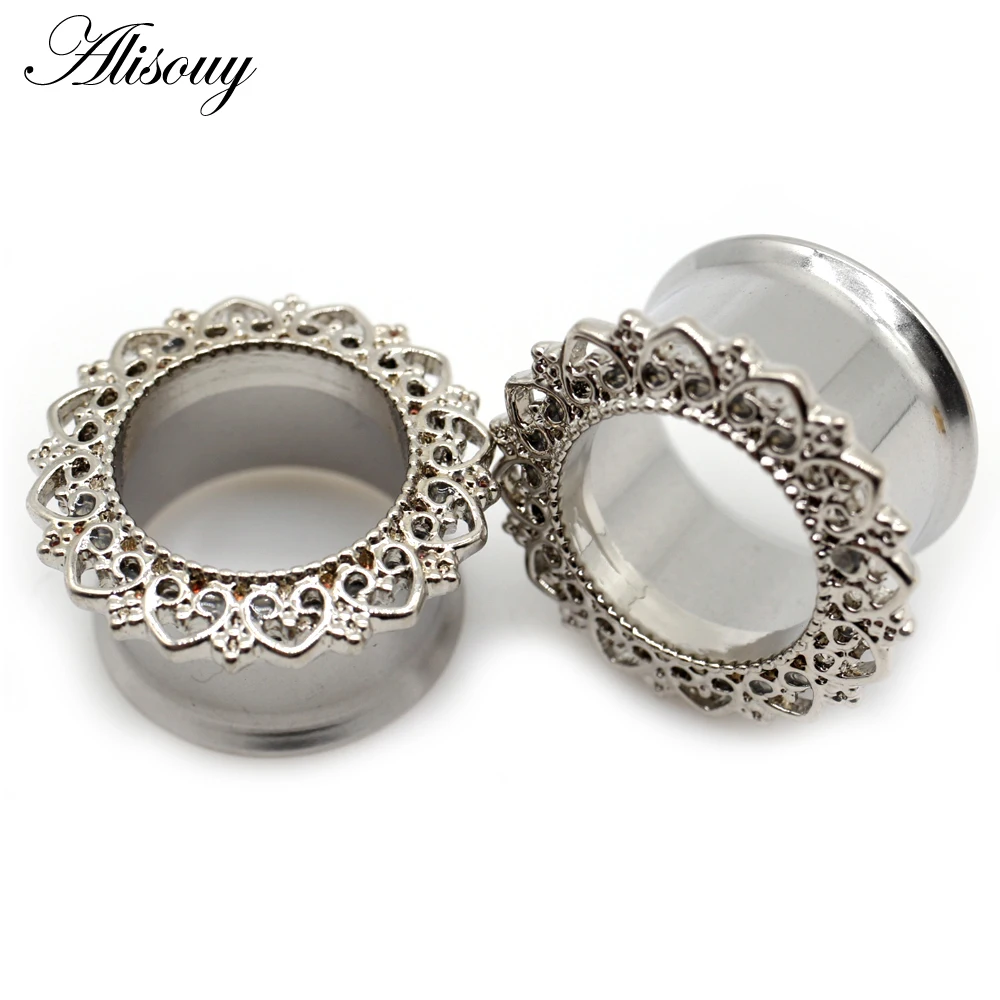 Flower Ear Plugs Tunnel Expanders Stretcher Set