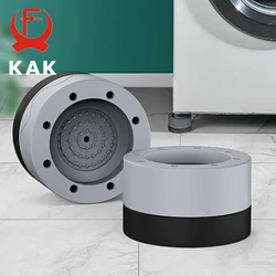 KAK 4PCS Anti Vibration Pads Washer Feet Pad Universal Washing Machine Anti-Skid Roller Kit Furniture Lifting Foot Base Elevate