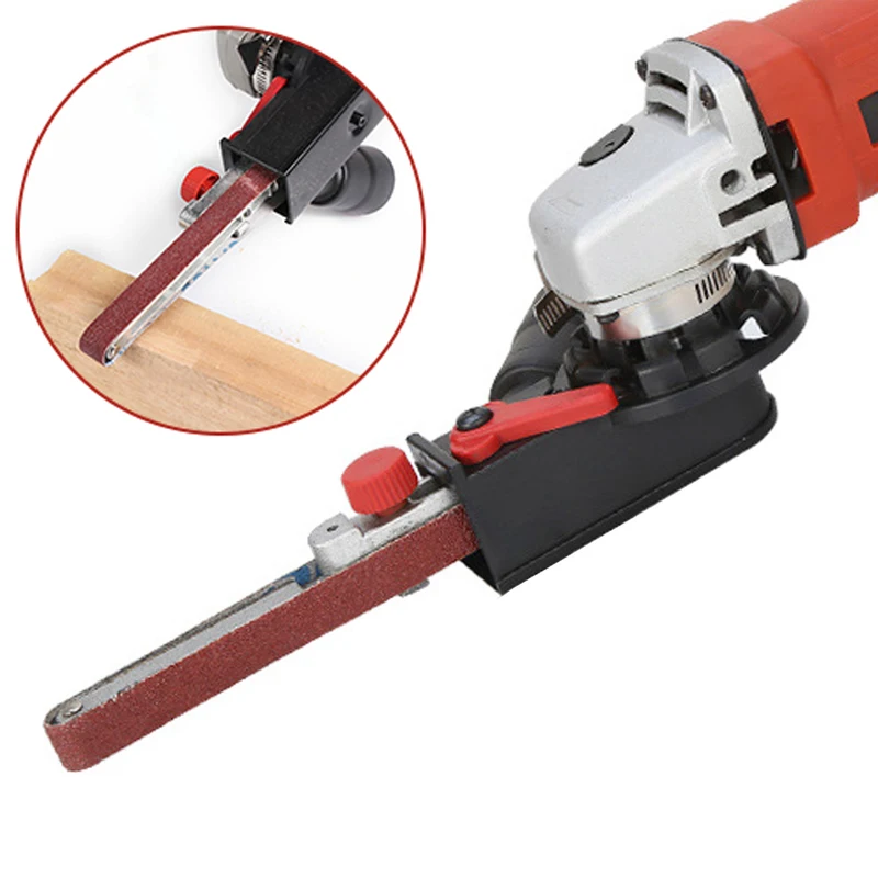 M10/M14 Sanding Belt Adapter Attachment Converting 100/115/125mm Electric Angle Grinder to Belt Sander DIY Wood Metal Working