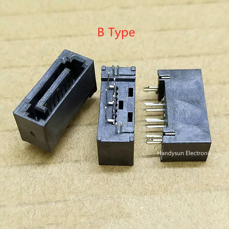 SATA Giao Tiếp HDD Ổ Cắm Cổng Kết Nối 7Pin Nam Đế Tất Cả Bao Gồm 180 Độ Dọc Cắm Thẳng Một Loại B Loại