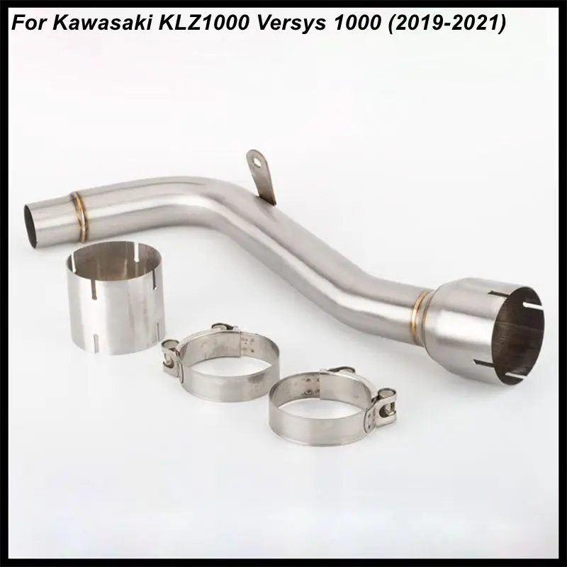 For Kawasaki KLZ1000 Versys Versys 1000 2012-2021 Motorcycle Exhaust Muffler Middle Link Pipe Connect Tube