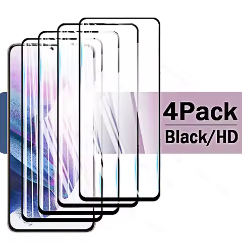 Full Cover Tempered Glass for Samsung Galaxy S21 Plus Screen Protectors HD Black Front S21 S20 Fe S 21 20 S21+ S21fe S20fe Glass