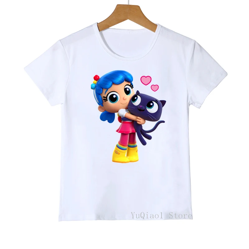 T-Shirt dziecięcy dla dzieci prawdziwy i tęczowy królestwo T-Shirt z kreskówek T-Shirt dla dziewczynki z krótkim rękawem Top Baby Toddler biały