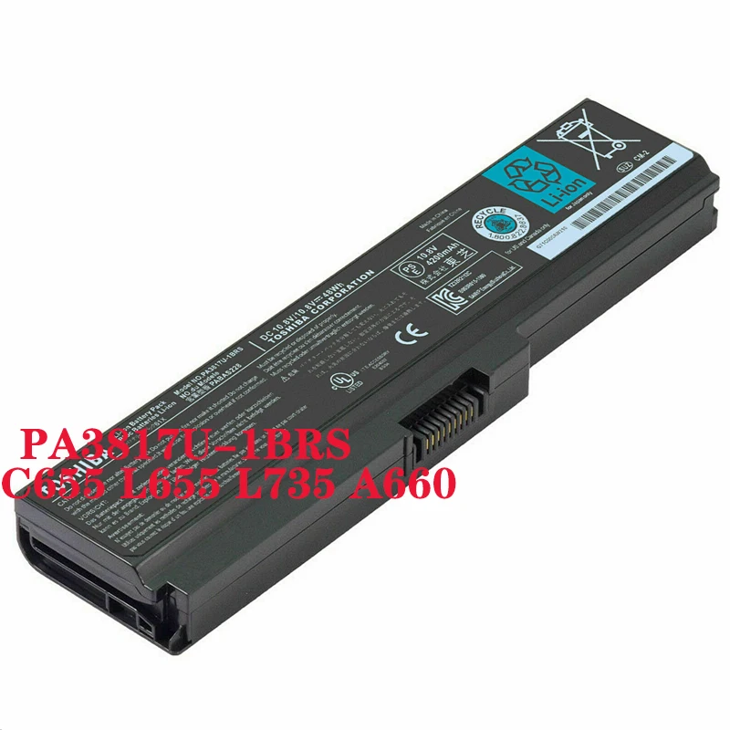 Genuine OEM PA3817U-1BRS Batterie für Toshiba Satellite C655 L655 L735 A660 48Wh