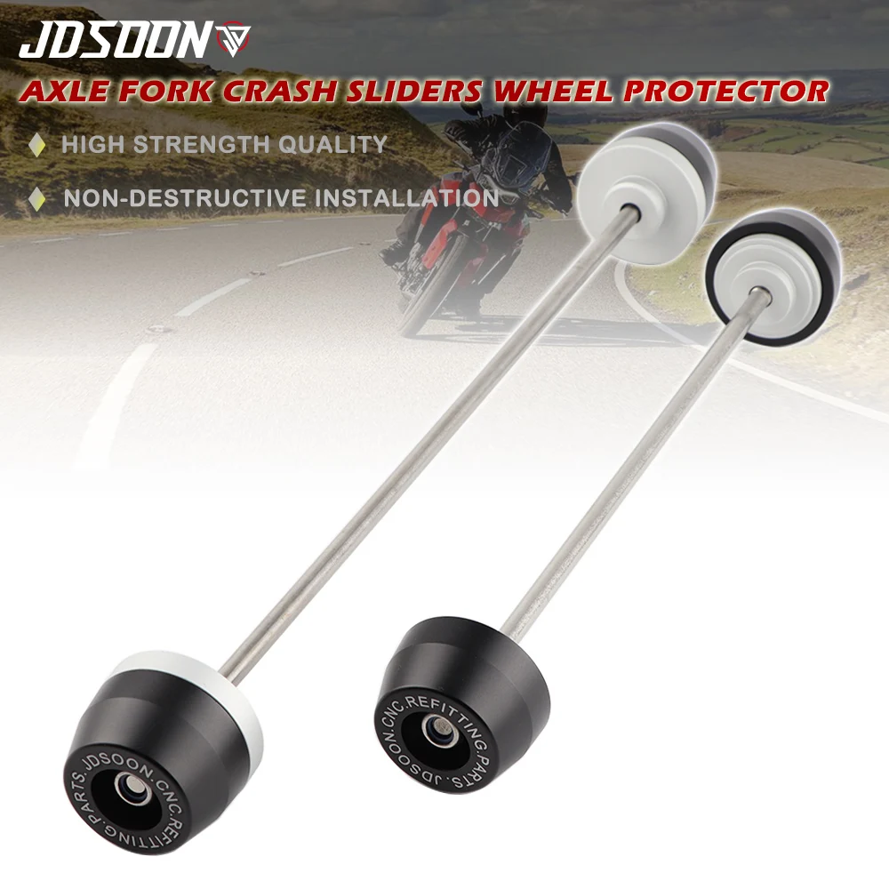 Eixo traseiro dianteiro da motocicleta fork crash sliders protetor roda para trident 660 2021