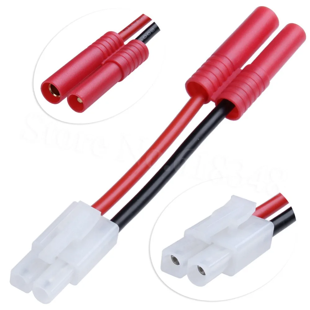 HXT 4.0mm Plug to Male Tamiya Connector Adapter With 14AWG Silicone Wire Cable 1.96