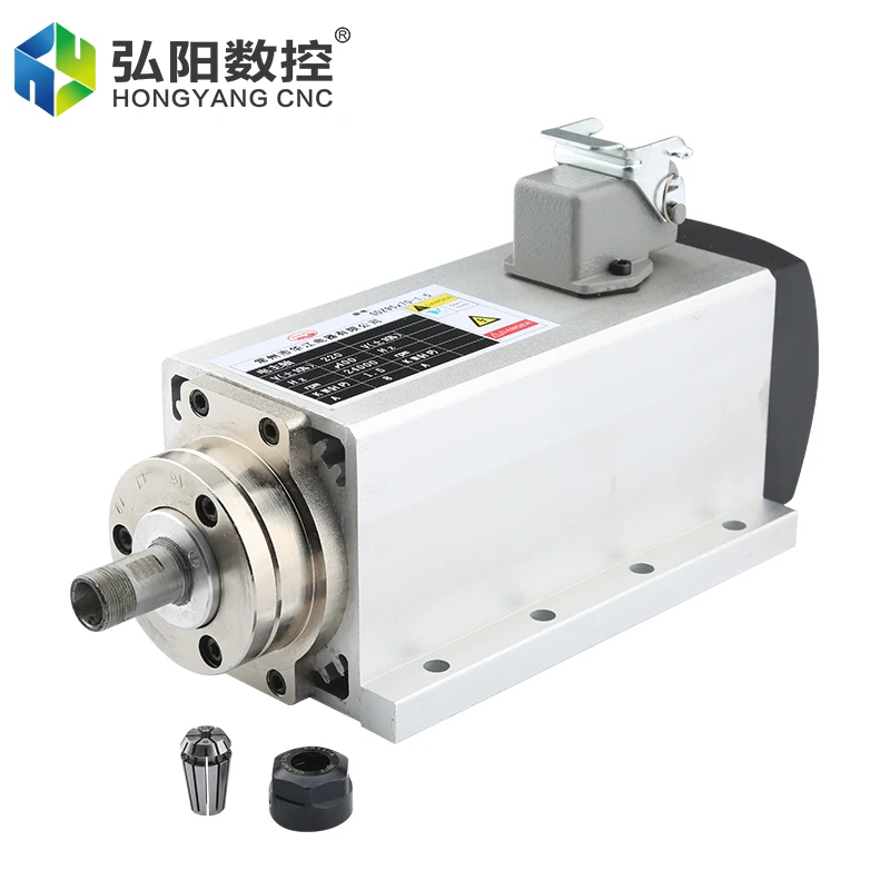 CNC Spindle Motor Air-Cooled 1.5kw ER11 Air-Cooled Spindle 400Hz 4pcs Bearing With Mounting Flange, CNC Engraving And Milling