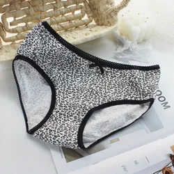 Cotton Panties For Woman Underwear Zebra and Leopard Print Cute Bow Girl Briefs Cotton Shorts Underpants Sexy Lingerie Intimates