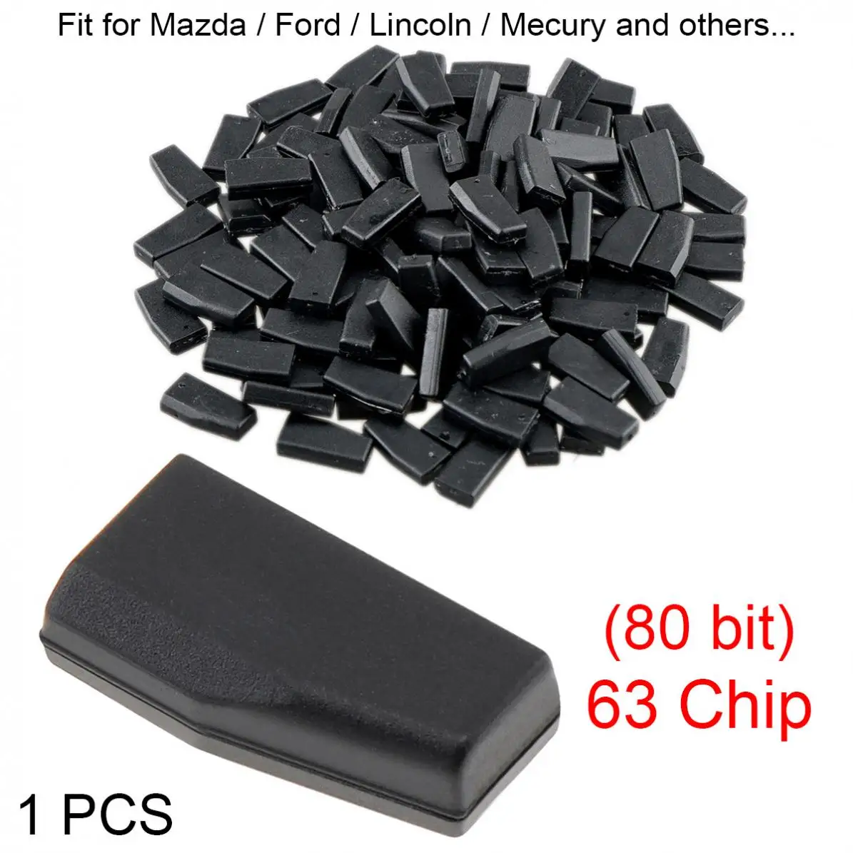 

Black Blank 4D63 80Bits Carbon Chip Car Key Transponder Chip fit for Mazda Ford Lincoln Mercury