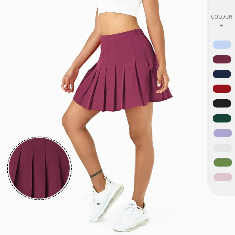 

MINDYGOO High Quality Custom Logo Factory Yoga Movement 2021 Anti-Flash Fitness Dance Pleated Skirt